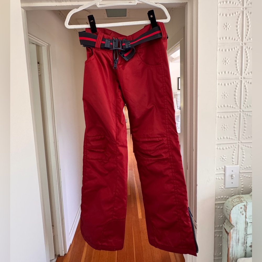 Authier Red Ski Pants with Belt